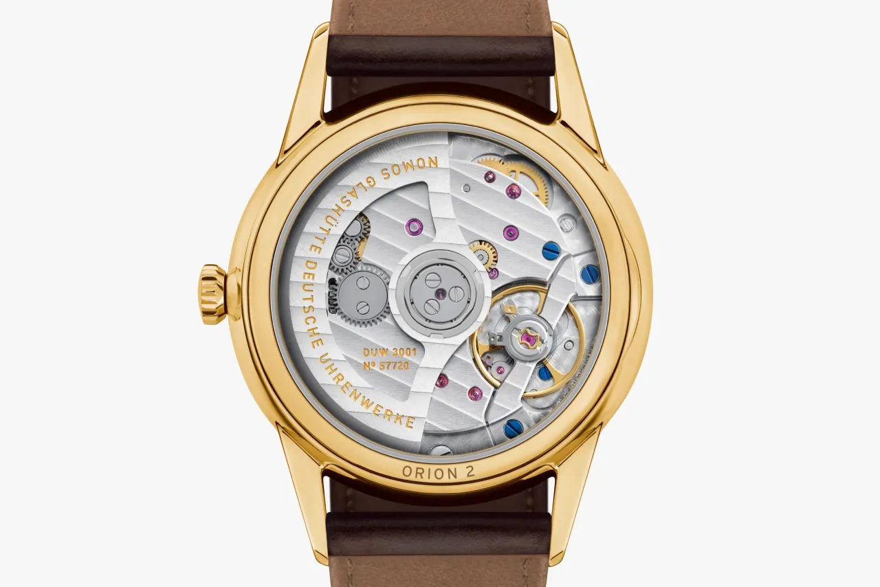 NOMOS Glashütte Orion Gold Neomatik Doré Otomatik 349 detay görseli 2