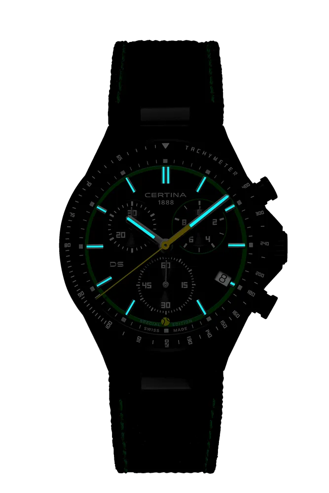 Certina DS-7 Chronograph Padel Edition By Marta Ortega Black Carbon C0434173820110 detay görseli 1