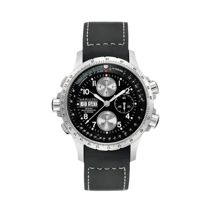 Hamilton Khaki Aviation X-Wind Auto Chrono Otomatik Siyah H77616333