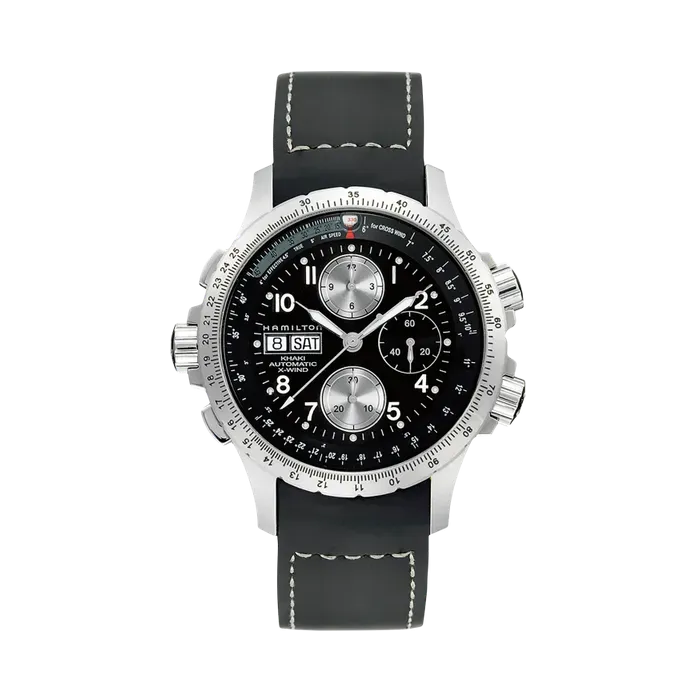 Hamilton Khaki Aviation X-Wind Auto Chrono Otomatik Siyah H77616333