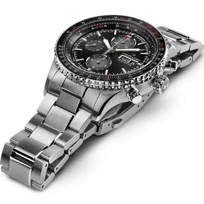 Hamilton Khaki Aviation Converter Auto Chrono Otomatik Siyah H76726130 detay görseli 1