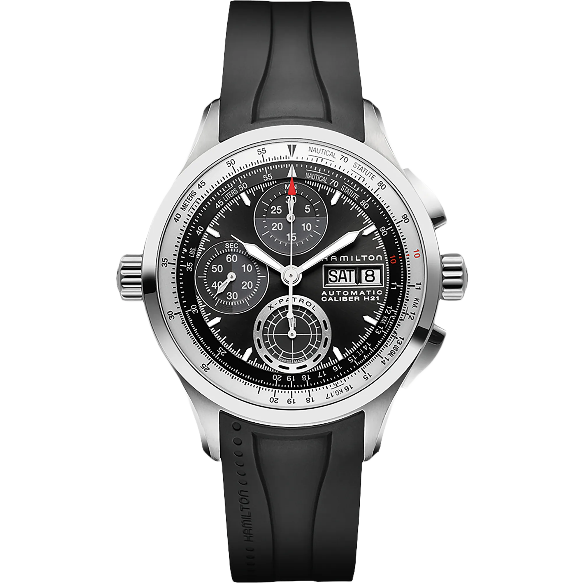 Hamilton Khaki Aviation Khaki X Patrol Auto Chrono Otomatik Siyah H76556331 detay görseli 1