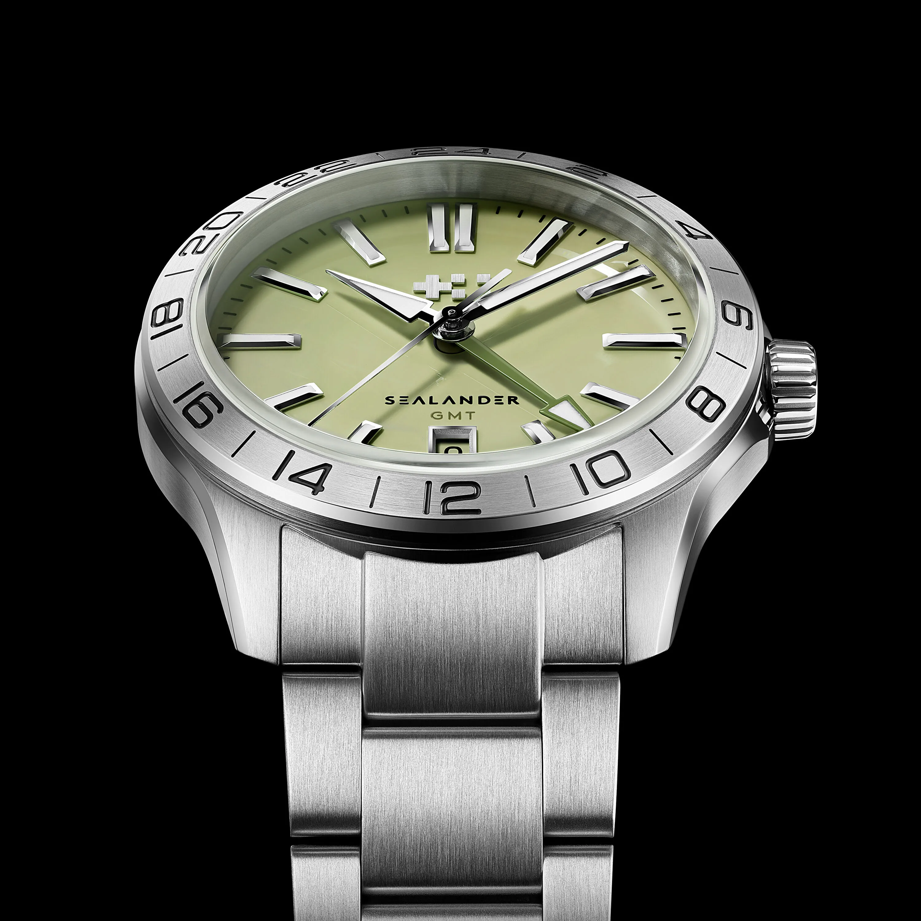 Christopher Ward C63 Sealander GMT Otomatik Pistachio C6339AGM4S00V0B1 detay görseli 4