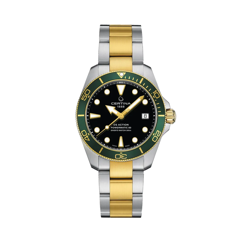 Certina DS Action Diver 38mm Powermatic 80 Otomatik Siyah C0328072205101