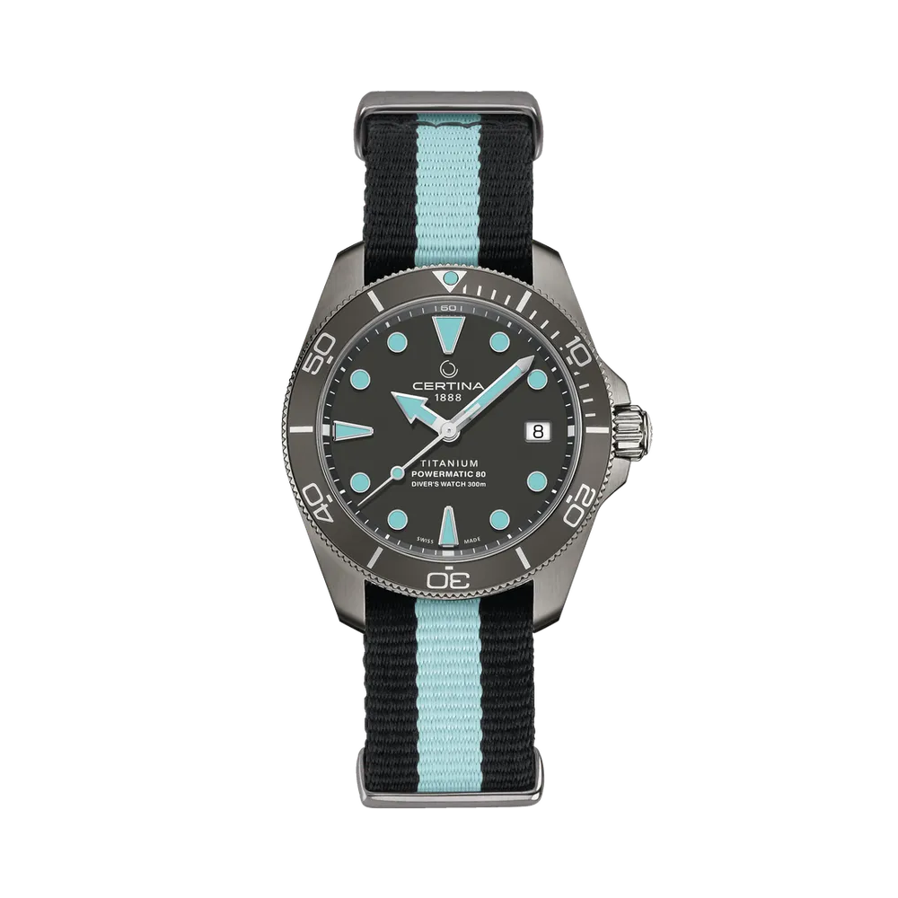 Certina DS Action Diver 38mm Powermatic 80 Otomatik Gri C0328074808100