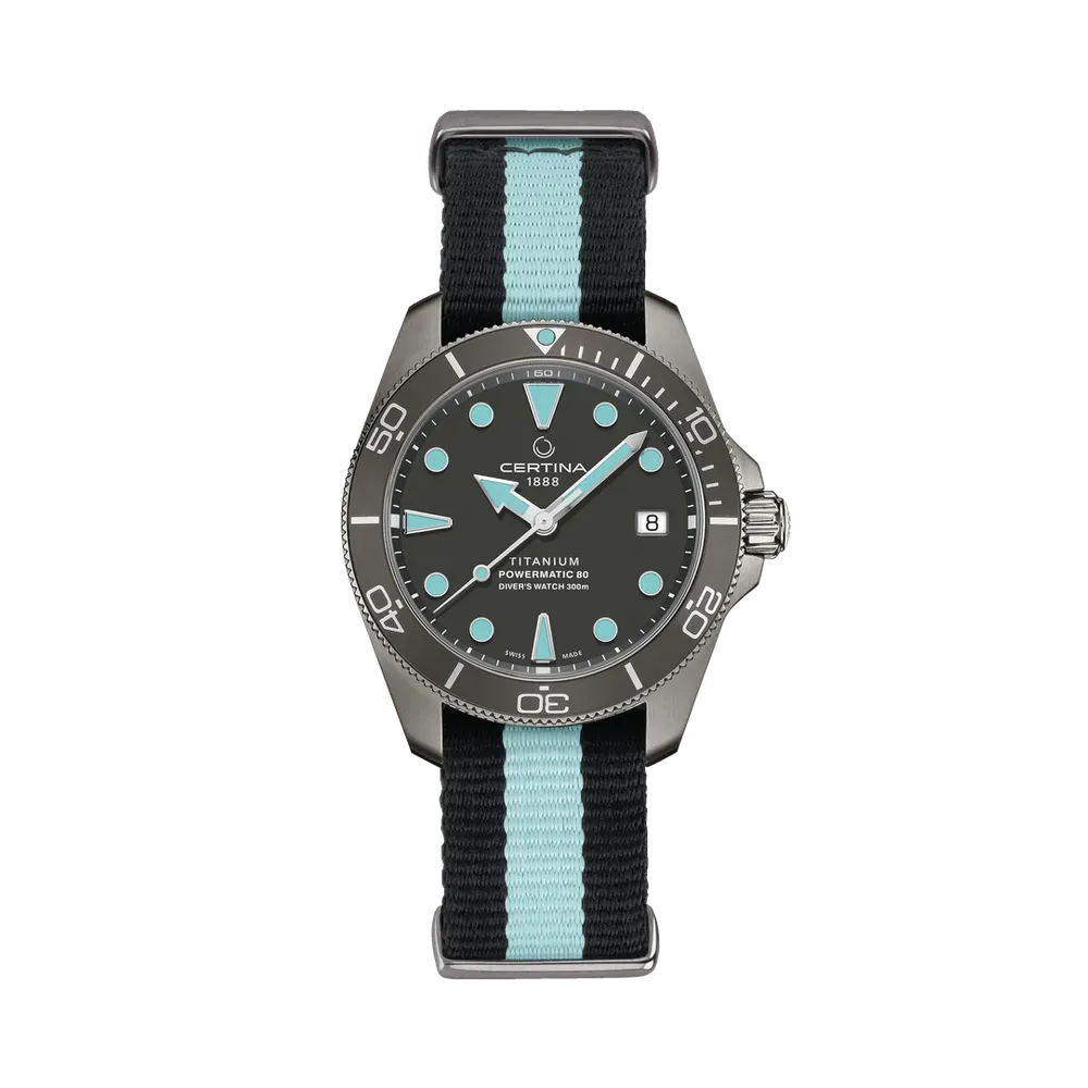 Certina DS Action Diver 38mm Powermatic 80 Otomatik Gri C0328074808100