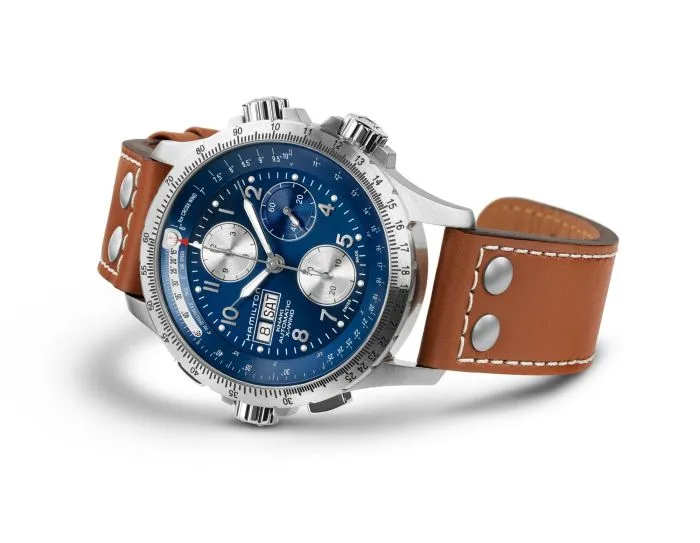 Hamilton Khaki Aviation X-Wind Auto Chrono Mavi H77506540 detay görseli 2