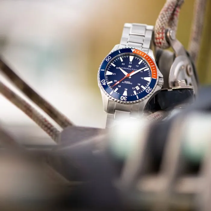 Hamilton Khaki Navy Scuba Auto Otomatik Mavi H82365141 detay görseli 5