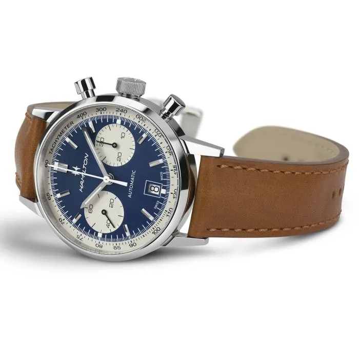 Hamilton American Classic Intra-Matic Auto Chrono Otomatik Mavi H38416541 detay görseli 4