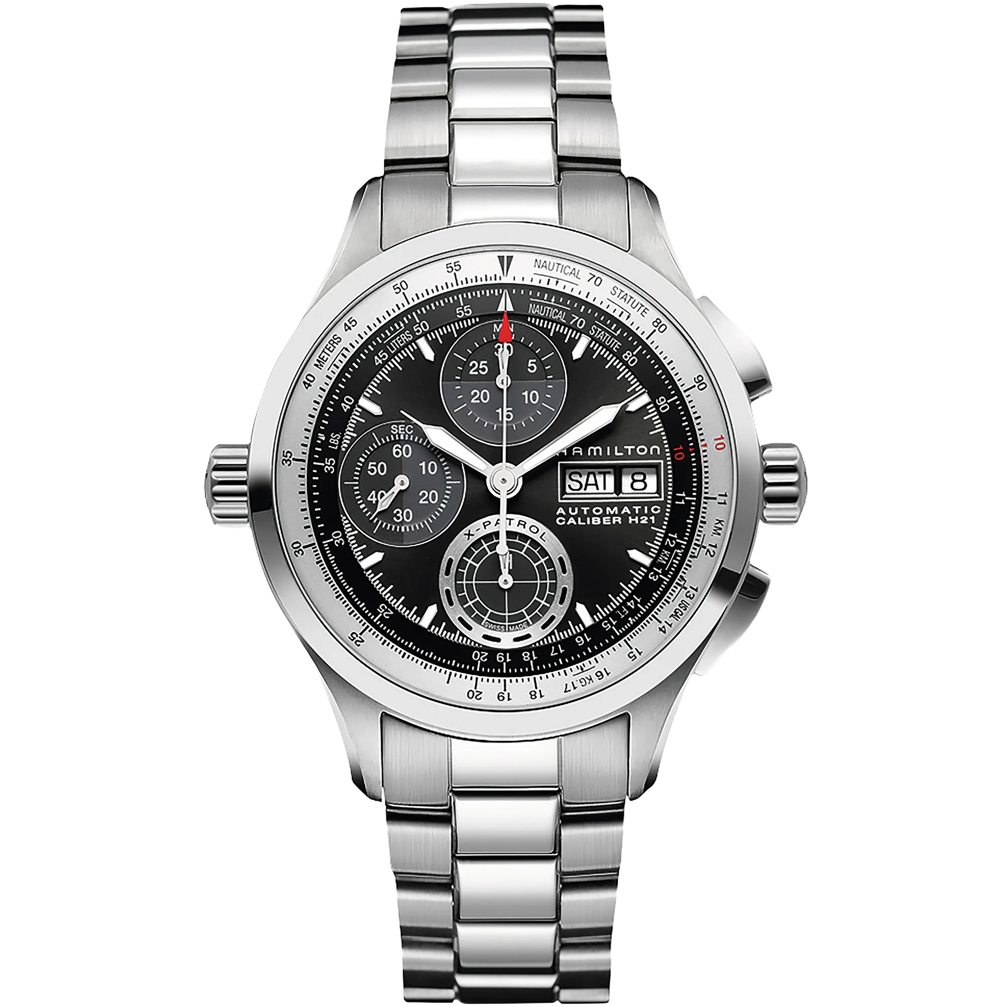 Hamilton Khaki Aviation Khaki X Patrol Auto Chrono Otomatik Siyah H76556131 detay görseli 1