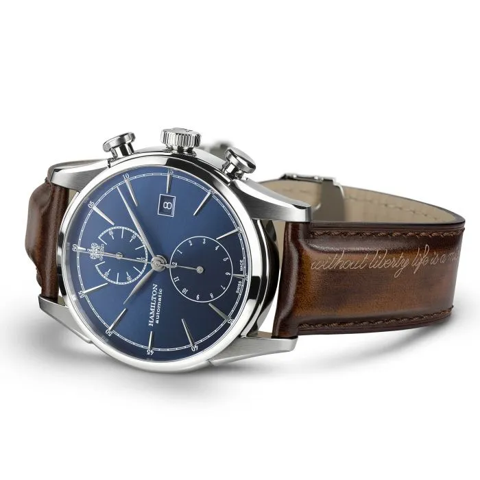 Hamilton American Classic Spirit Of Liberty Auto Chrono Otomatik Mavi H32416541 detay görseli 3