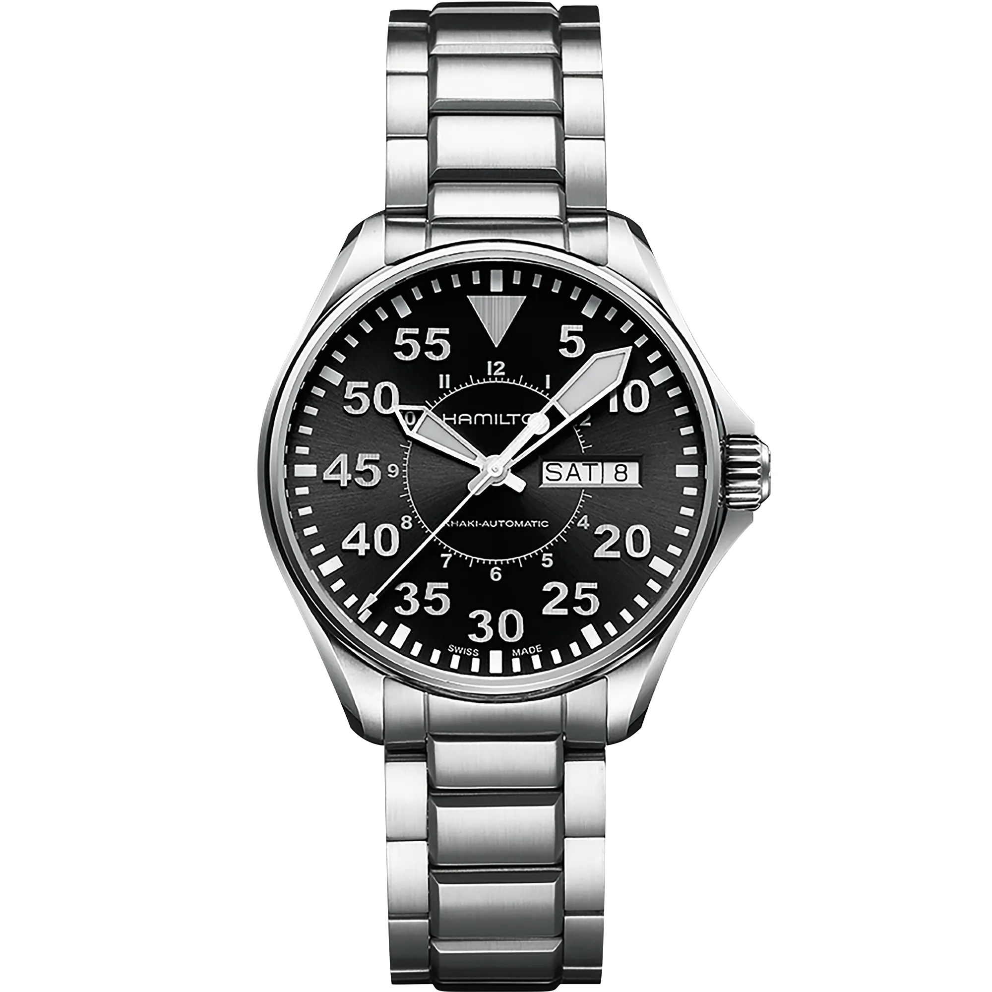 Hamilton Khaki Aviation Khaki Pilot Day Date Auto Black H64425135 detay görseli 1