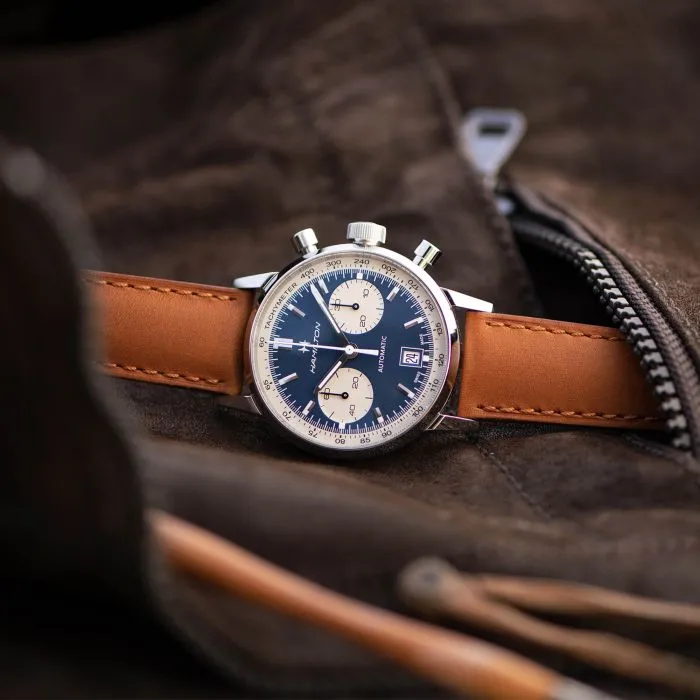 Hamilton American Classic Intra-Matic Auto Chrono Otomatik Mavi H38416541 detay görseli 5