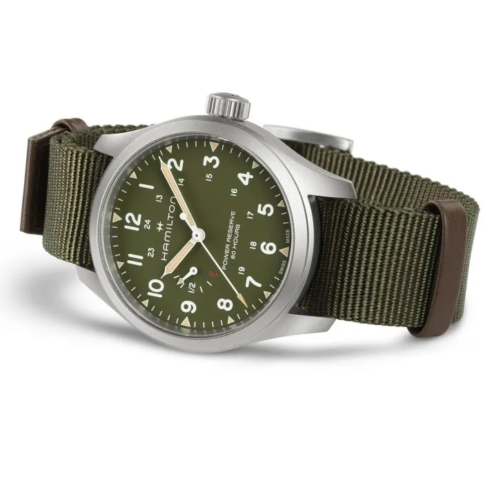 Hamilton Khaki Field Power Reserve 40mm Yeşil H69509960 detay görseli 4