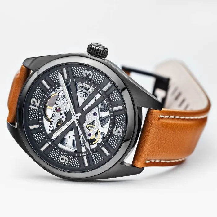 Hamilton Khaki Field Skeleton Auto Otomatik Siyah H72585535 detay görseli 5