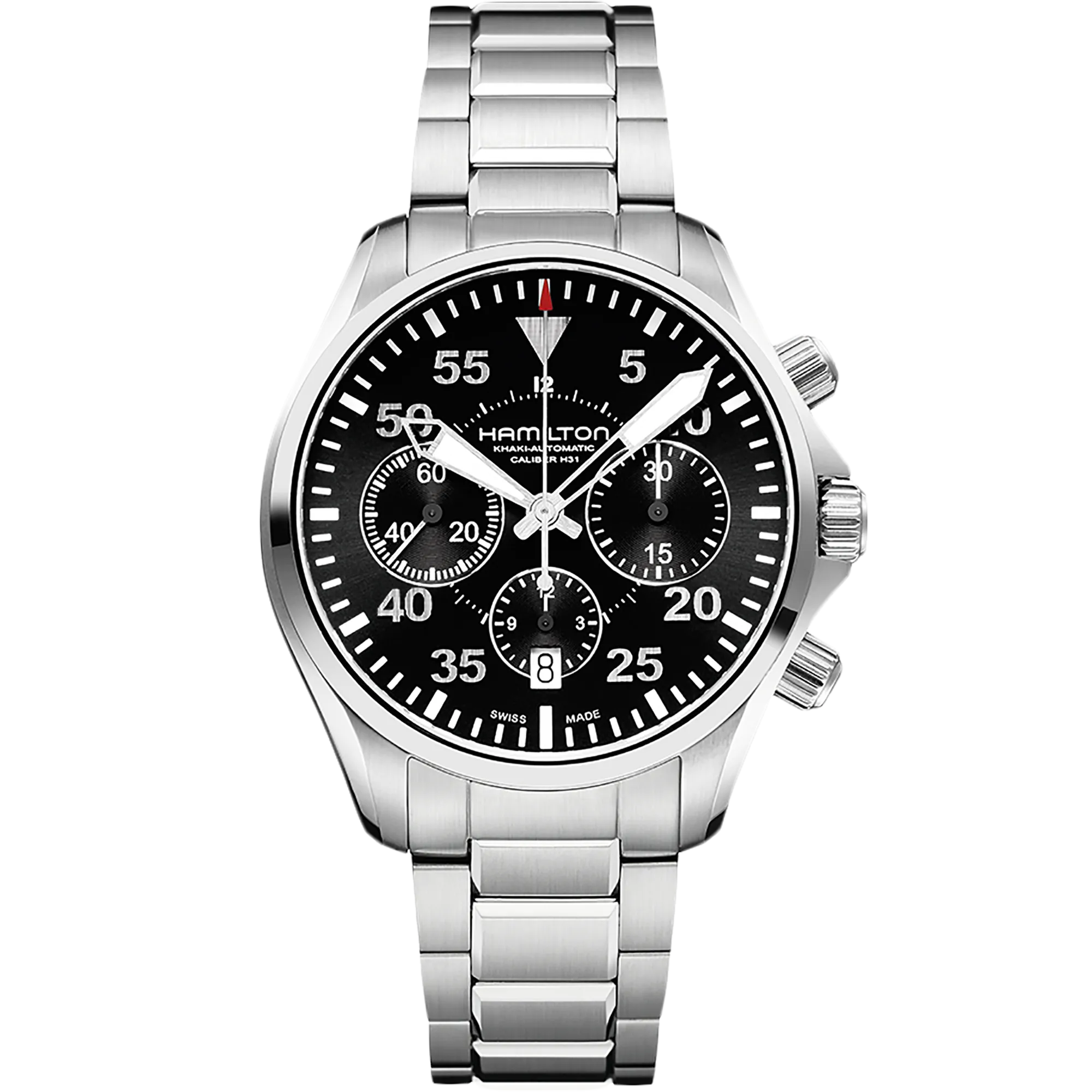 Hamilton Khaki Aviation Khaki Pilot Auto Chrono Otomatik Siyah H64666135 detay görseli 1