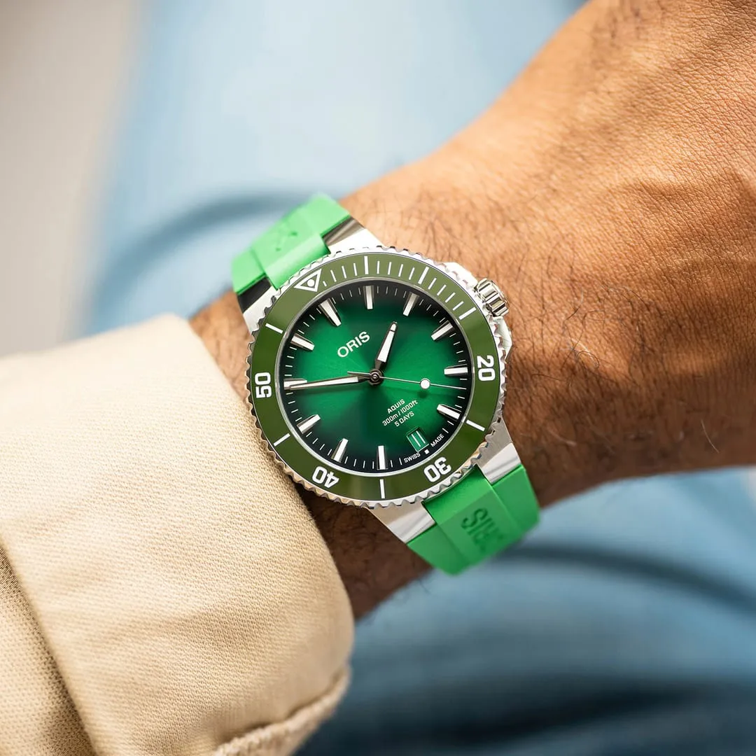 Oris Aquis Date Calibre 400 Yeşil Otomatik 01400779041570742347EB detay görseli 2