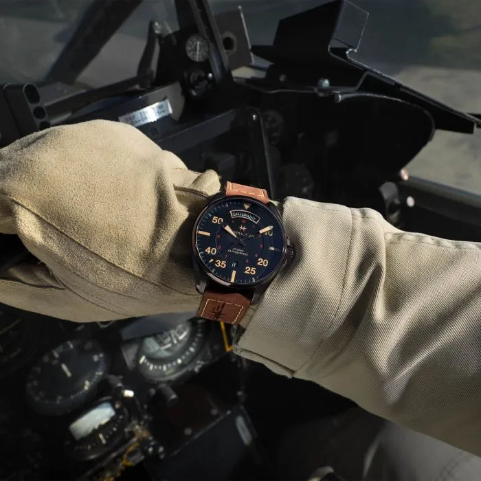 Hamilton Khaki Aviation Day Date Auto Black H64605531 detay görseli 5