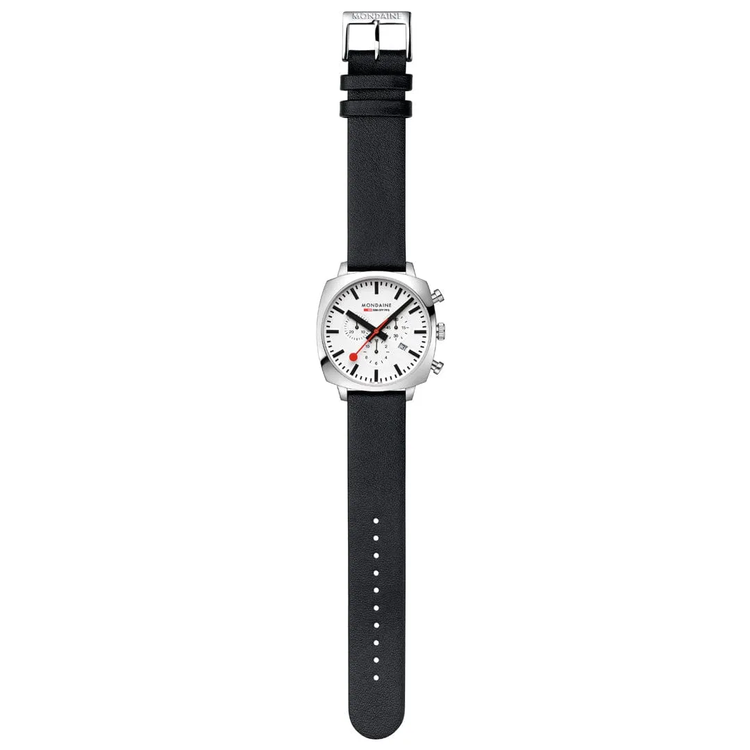 Mondaine Grand Cushion Chronograph Black MSL41410LBVSET detay görseli 4