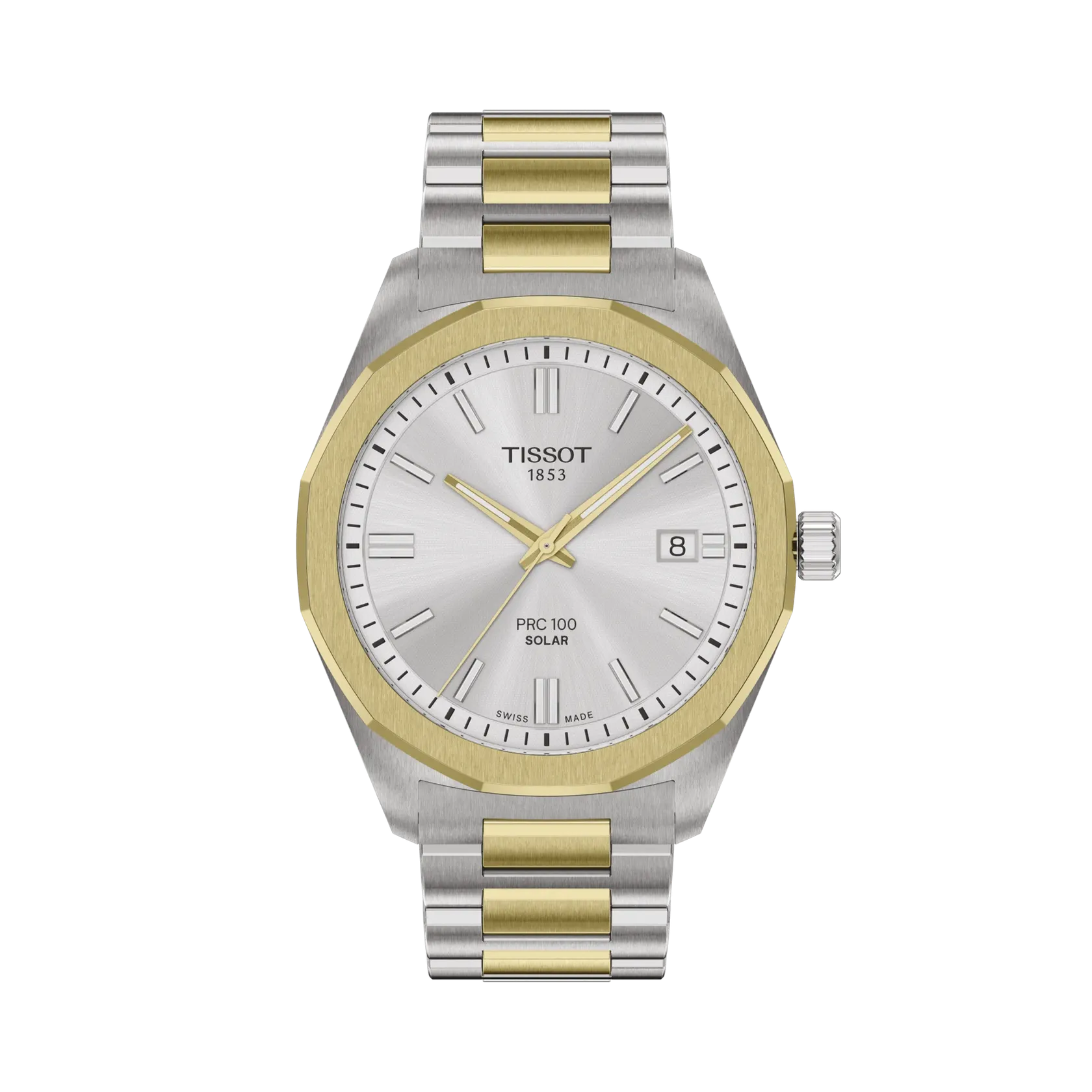 Tissot PRC 100 Solar 39mm Gümüş T1514222203100