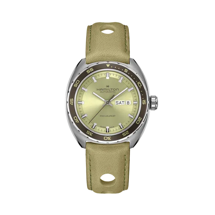 Hamilton American Classic Pan Europ Day Date Auto Otomatik Yeşil H35445860