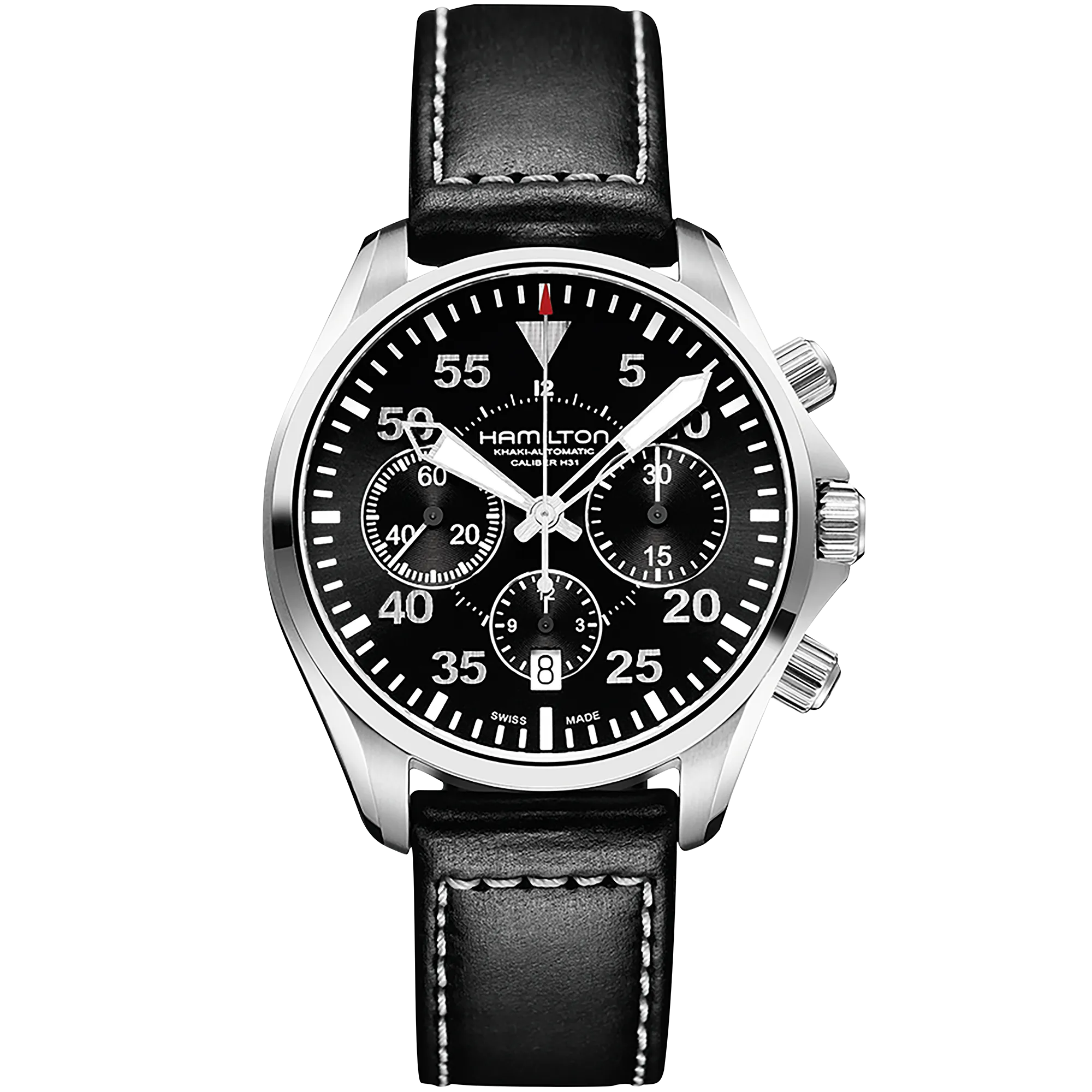 Hamilton Khaki Aviation Khaki Pilot Auto Chrono Otomatik Siyah H64666735 detay görseli 1