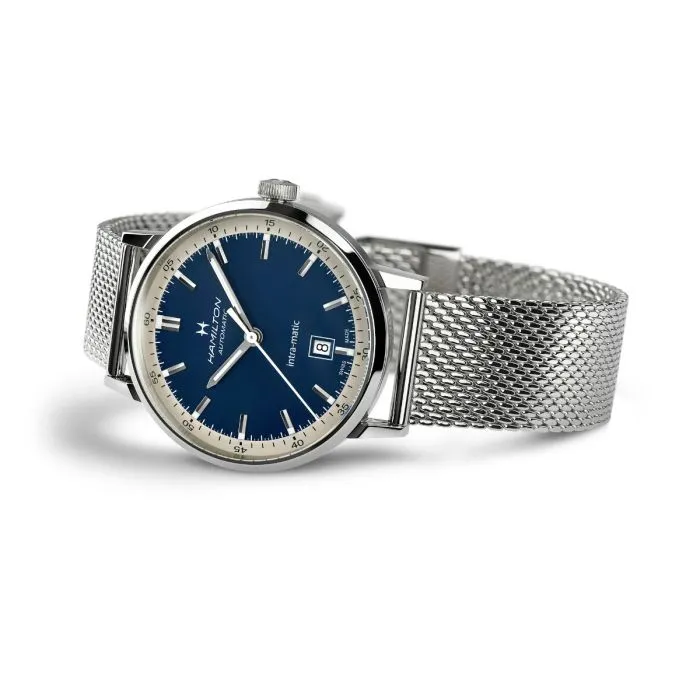 Hamilton American Classic Intra-Matic Auto Otomatik Mavi H38425140 detay görseli 3