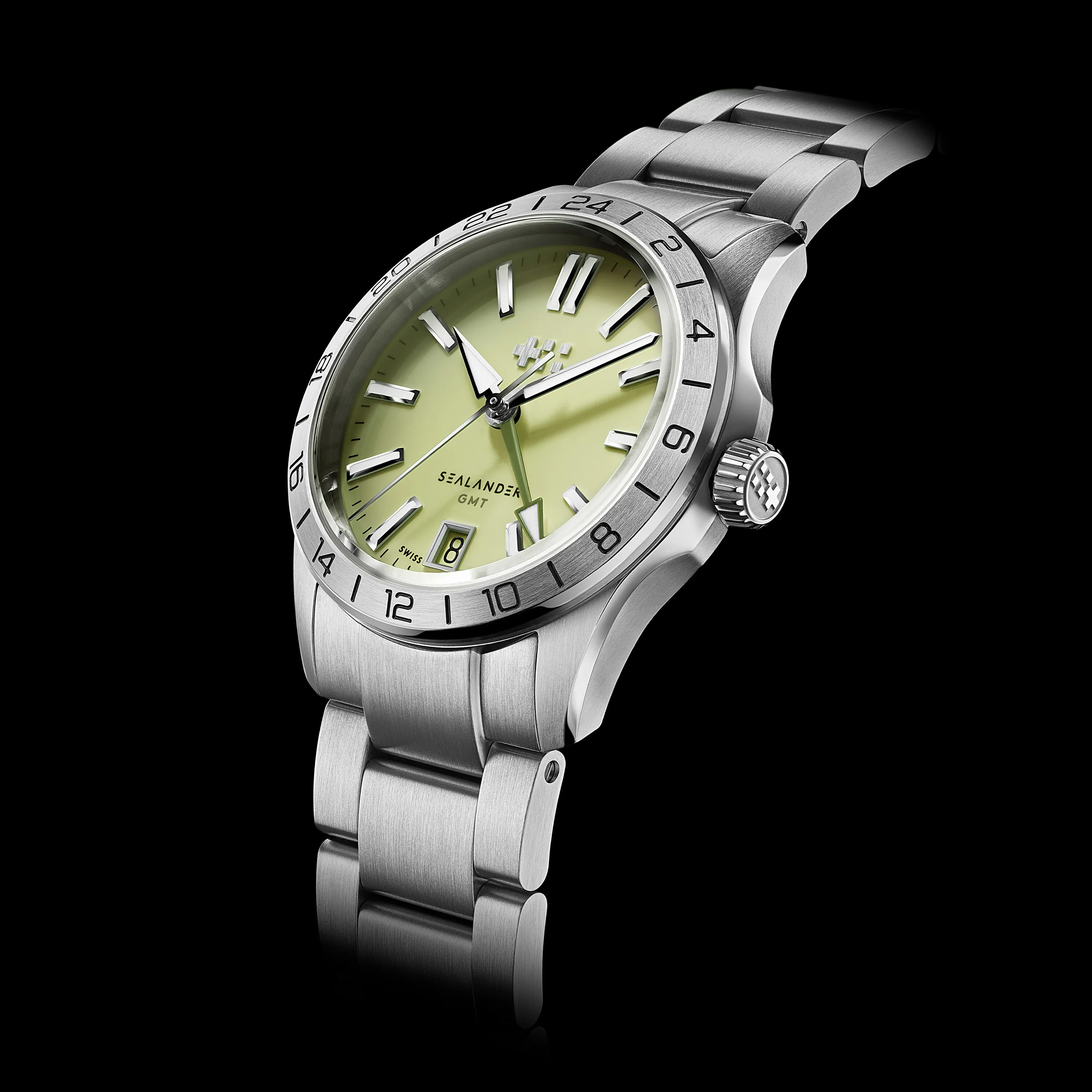 Christopher Ward C63 Sealander GMT Otomatik Pistachio C6336AGM4S00V0B0 detay görseli 5