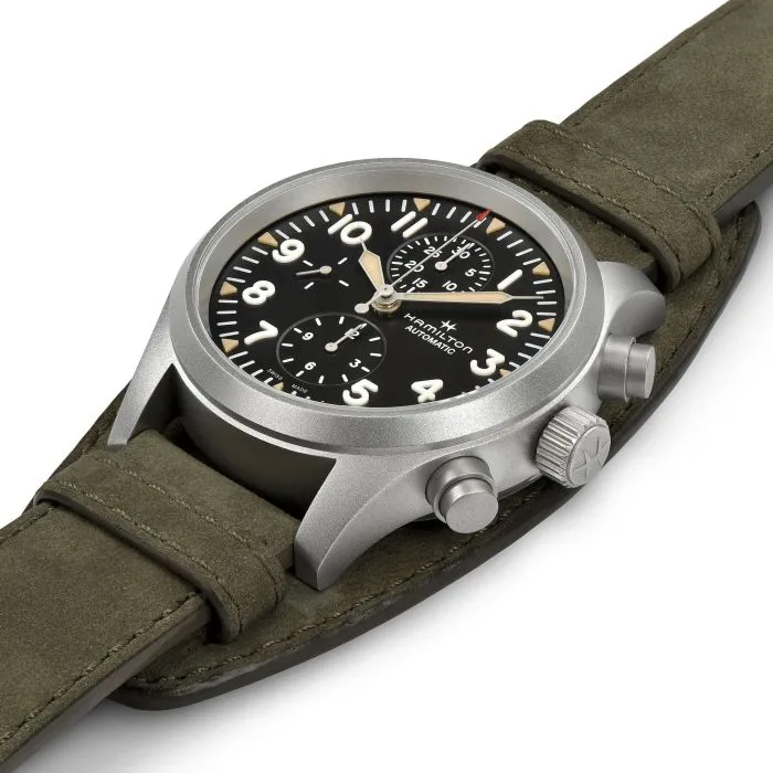 Hamilton Khaki Field Auto Chrono Otomatik Siyah H71706830 detay görseli 1