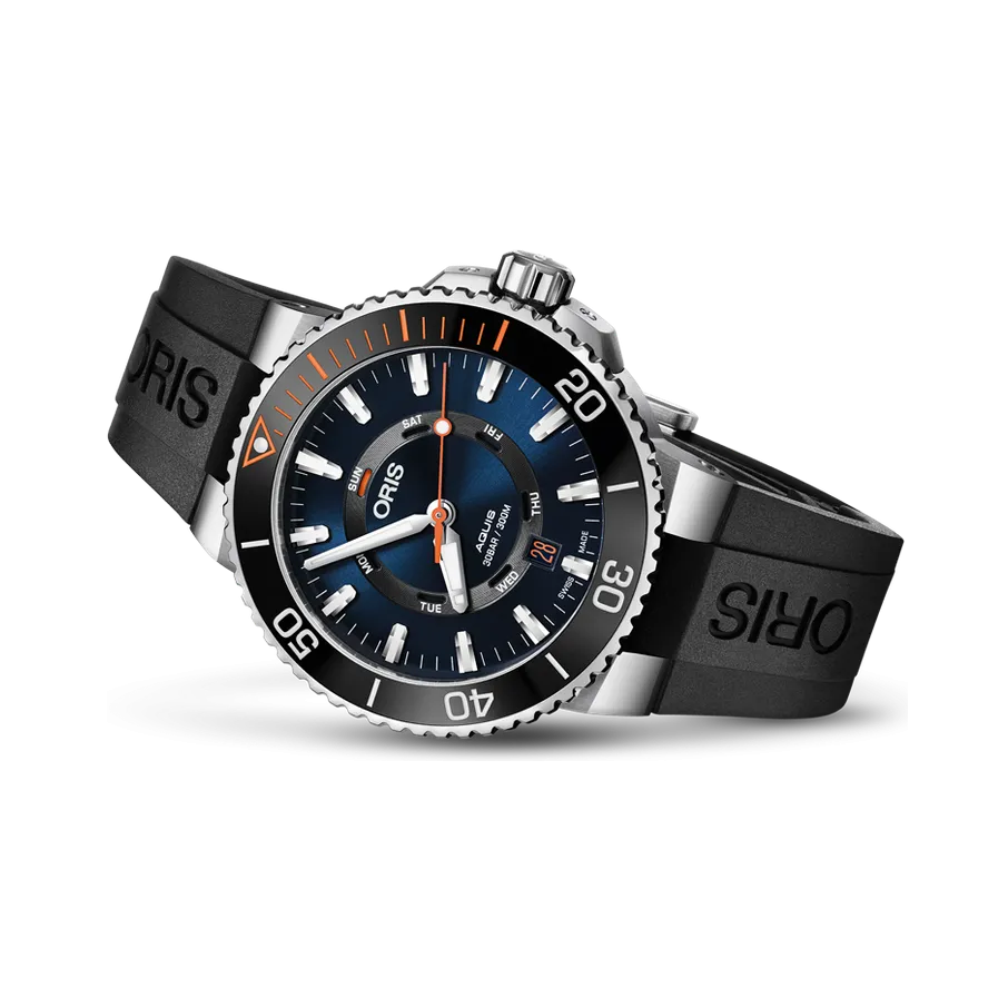 Oris Aquis Staghorn Restoration Limited Edition Otomatik Mavi 0173577344185SETRS
