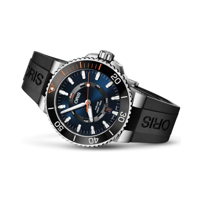 Beğenmek için çift tıkla Oris Aquis Staghorn Restoration Limited Edition Otomatik Mavi 0173577344185SETRS Görsel 1