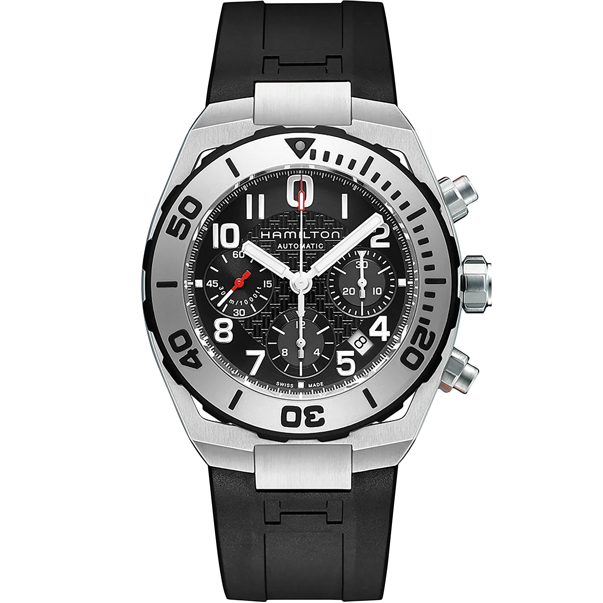 Hamilton Khaki Navy Sub Auto Chrono Black H78716333 detay görseli 1