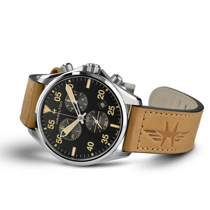 Hamilton Khaki Aviation Pilot Chrono Black H76722531 detay görseli 4