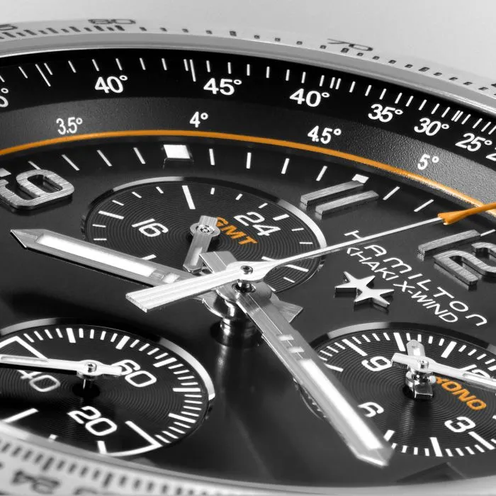 Hamilton Khaki Aviation X-Wind GMT Chrono Quartz Black H77912335 detay görseli 2