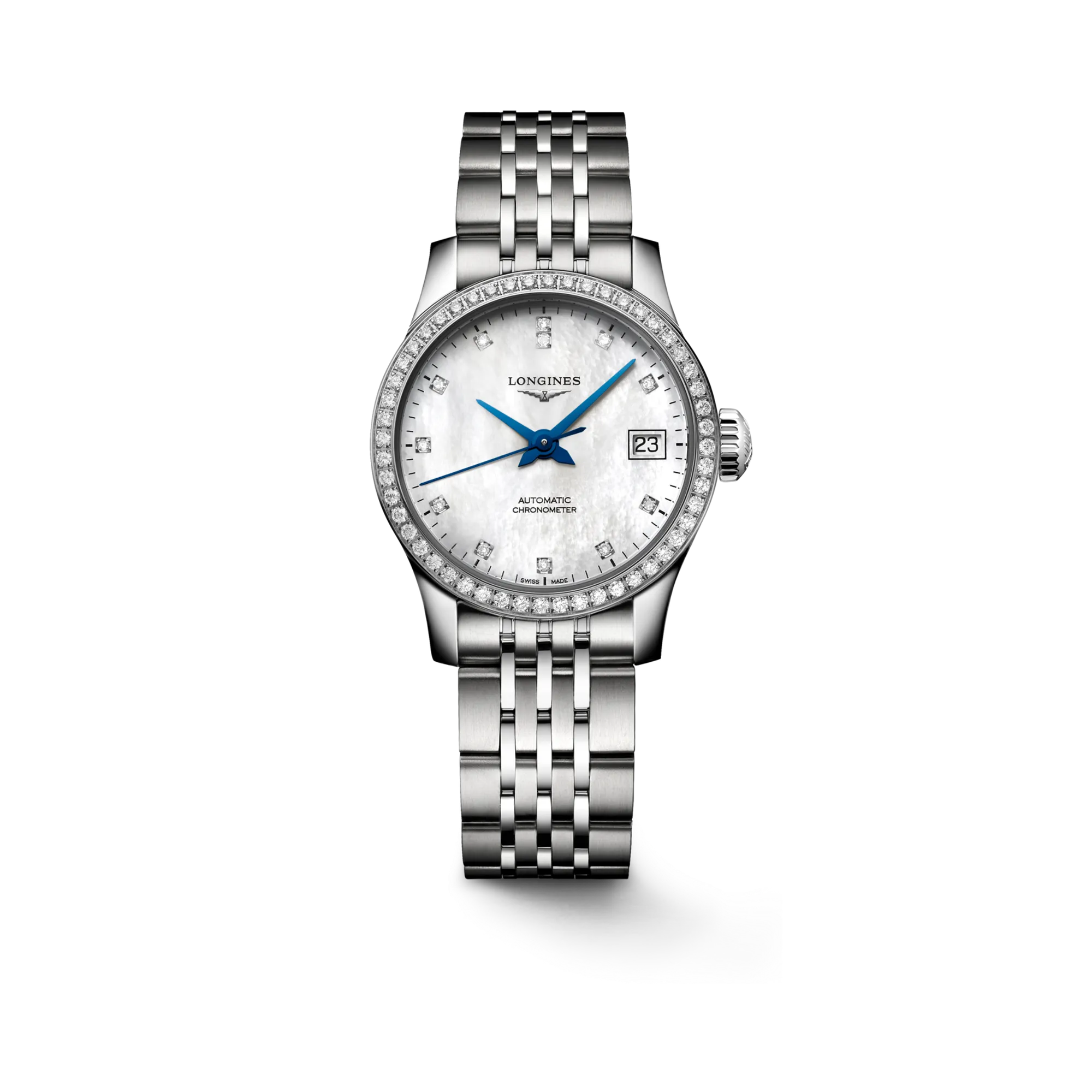 Longines Record Otomatik Beyaz Sedef L23200876