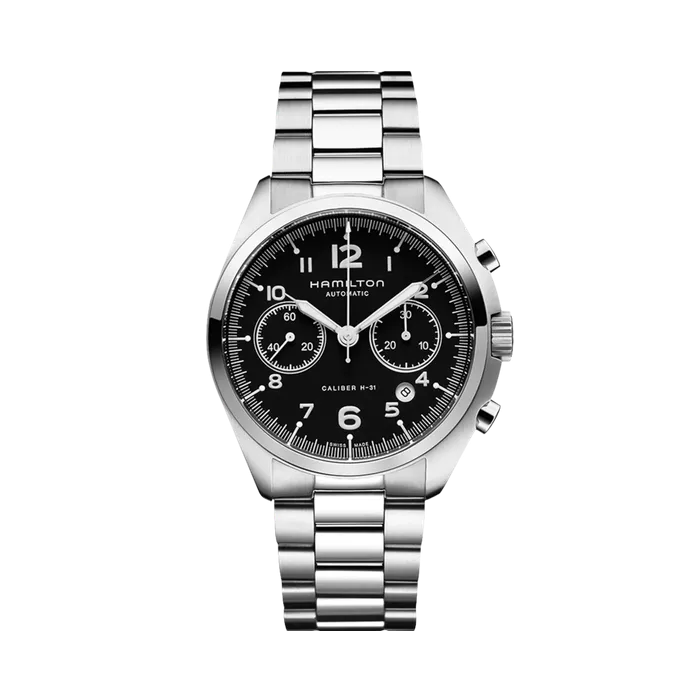 Hamilton Khaki Aviation Pilot Pioneer Auto Chrono Otomatik Siyah H76416135