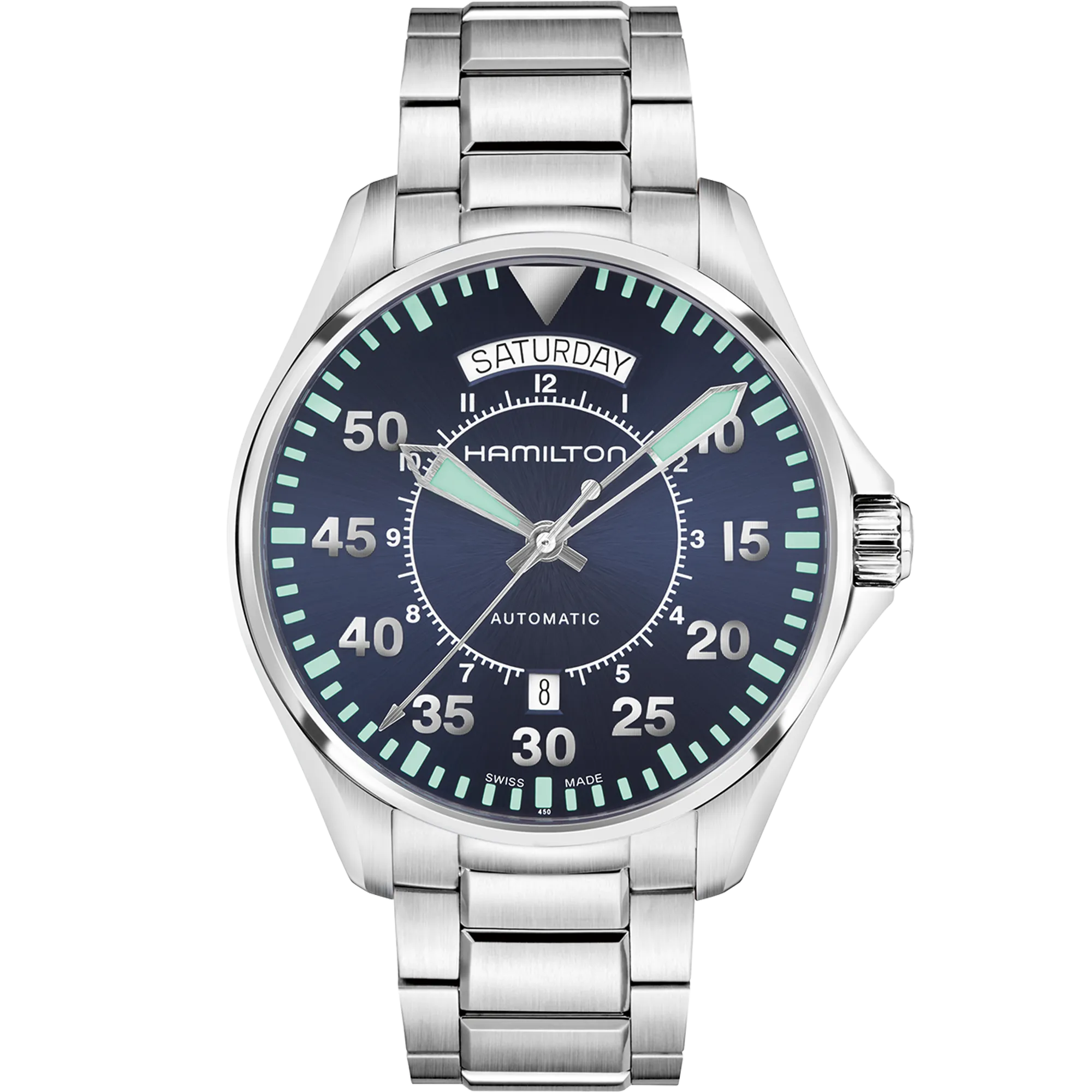 Hamilton Khaki Aviation Pilot Day Date Auto Otomatik Mavi H64615145 detay görseli 1