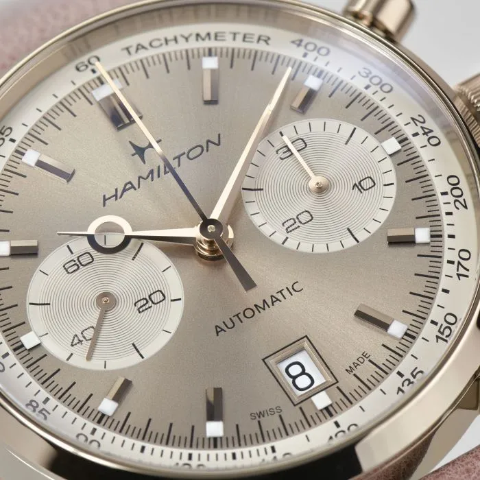 Hamilton American Classic Intra-Matic Auto Chrono Otomatik Bej H38426820 detay görseli 4