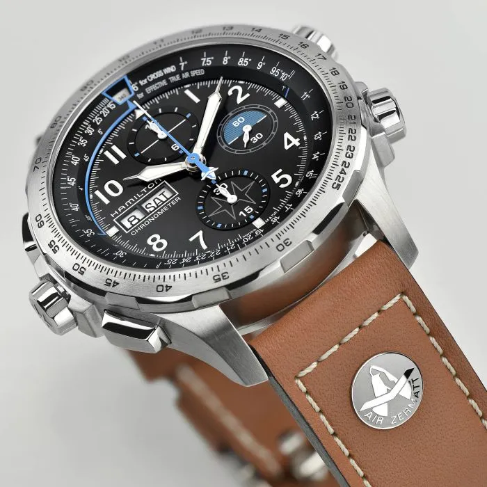 Hamilton Khaki Aviation Khaki X Wind Air Zermatt Auto Chrono Black H77776531 detay görseli 1