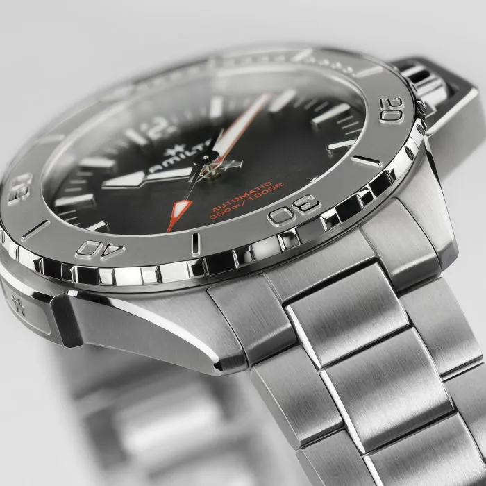 Hamilton Khaki Navy Frogman Auto Otomatik Siyah H77815130 detay görseli 3