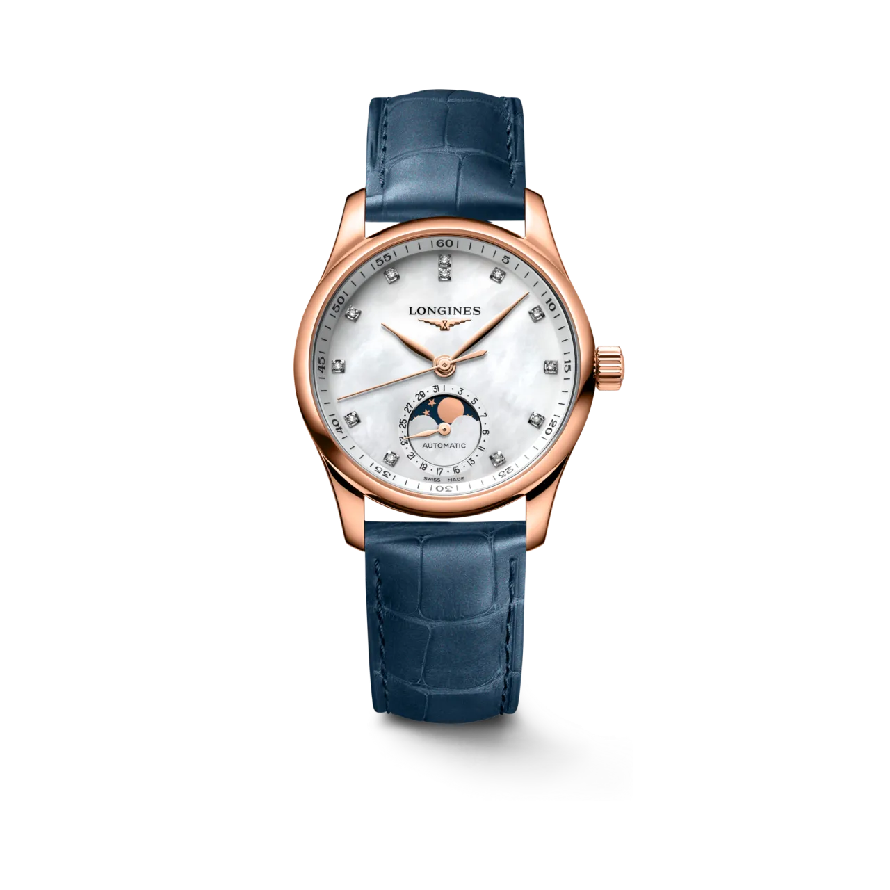Longines Master Collection Moonphase Otomatik Beyaz Sedef L24098872