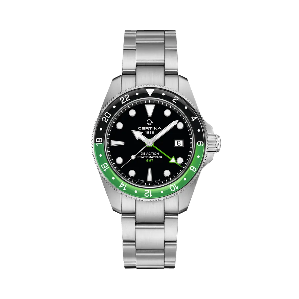 Certina DS Action GMT Powermatic 80 Otomatik Siyah C0329291105100