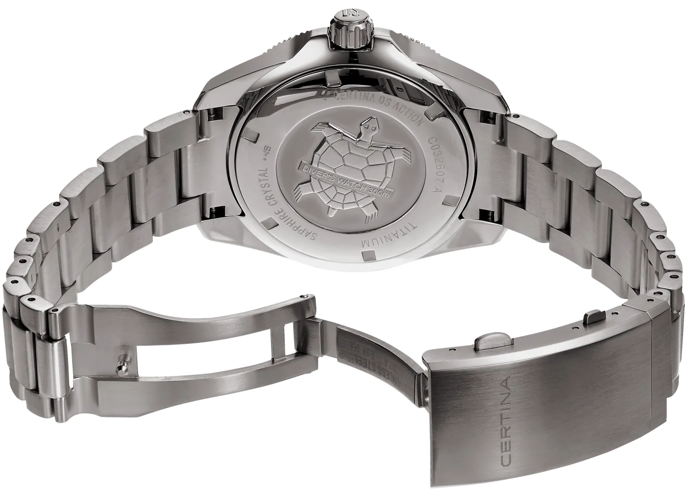 Certina DS Action Diver 43mm Powermatic 80 Otomatik Siyah C0326074405100 detay görseli 3