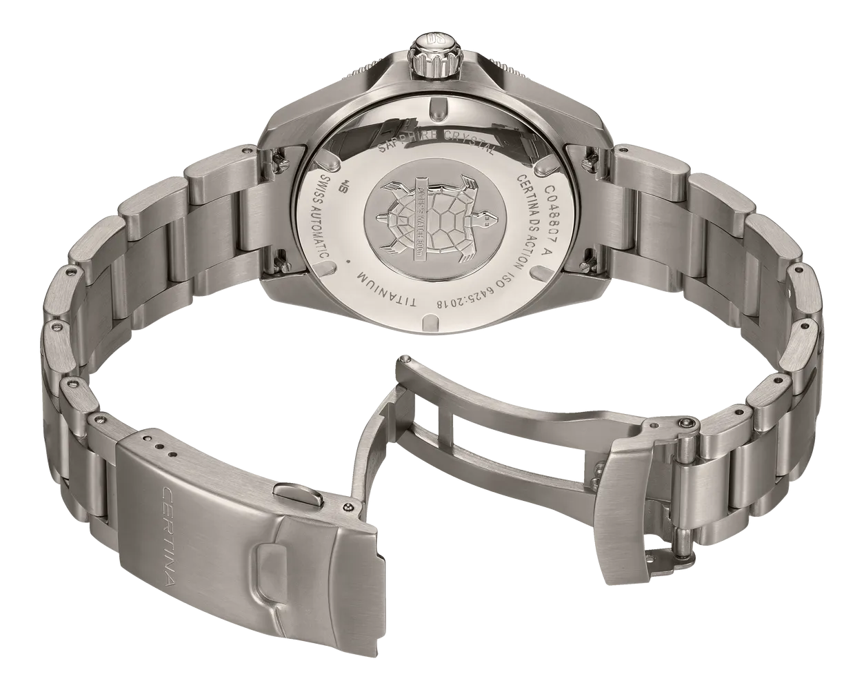 Certina DS Action Diver 38mm Titanium Otomatik Gri C0488074408100 detay görseli 3