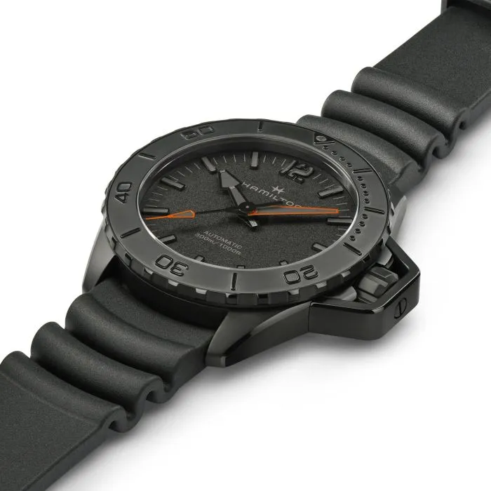 Hamilton Khaki Navy Frogman Auto Otomatik Siyah H77845330 detay görseli 1