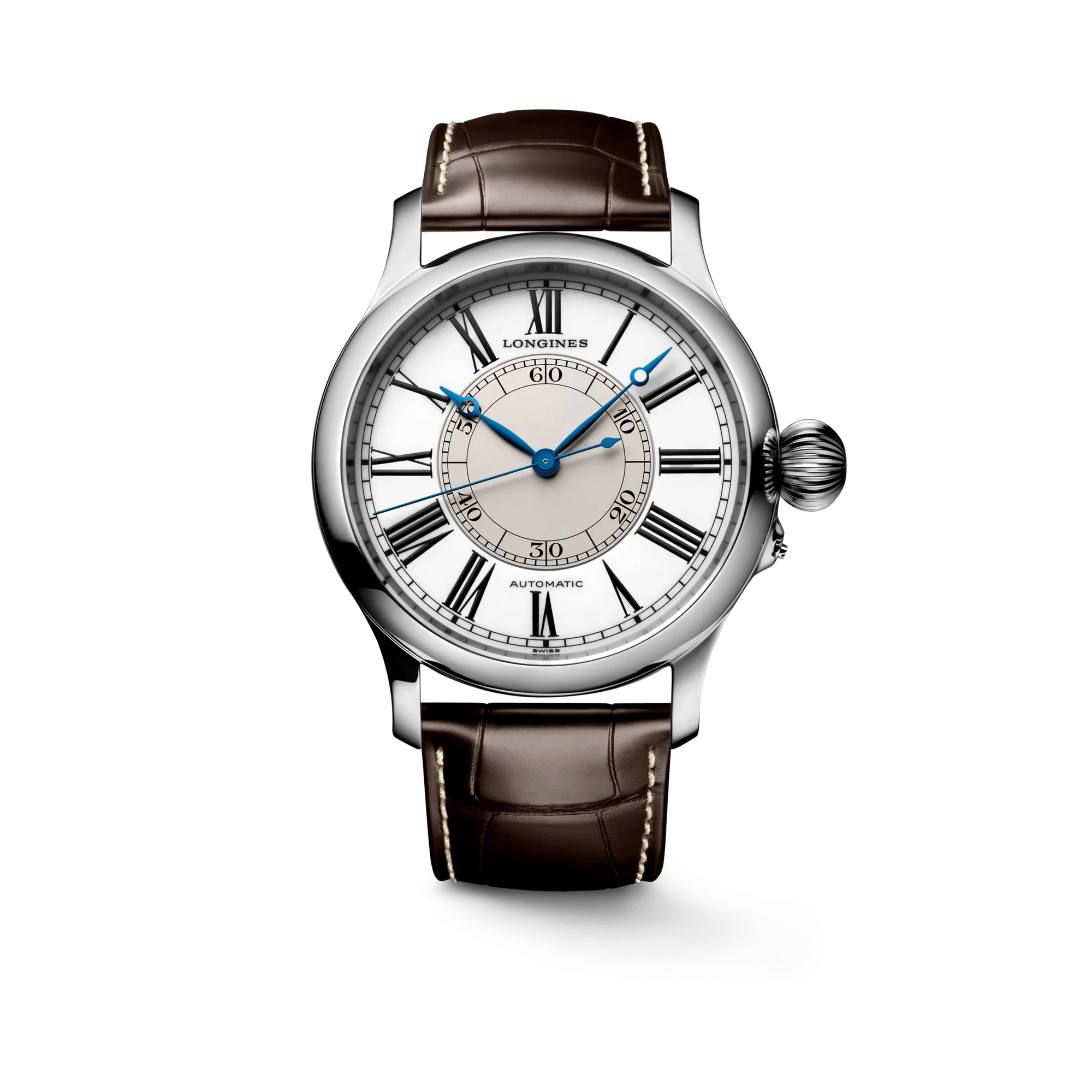 Longines Weems Second-Setting Watch Beyaz Laker Cilalı L27134110