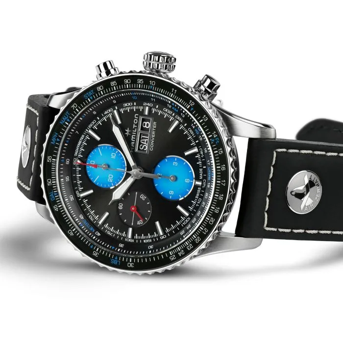 Hamilton Khaki Aviation Converter Air Zermatt Limited Edition Otomatik Siyah H76706730 detay görseli 2