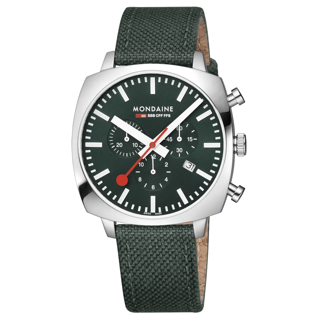 Mondaine Grand Cushion Green MSL41460LFSET detay görseli 3