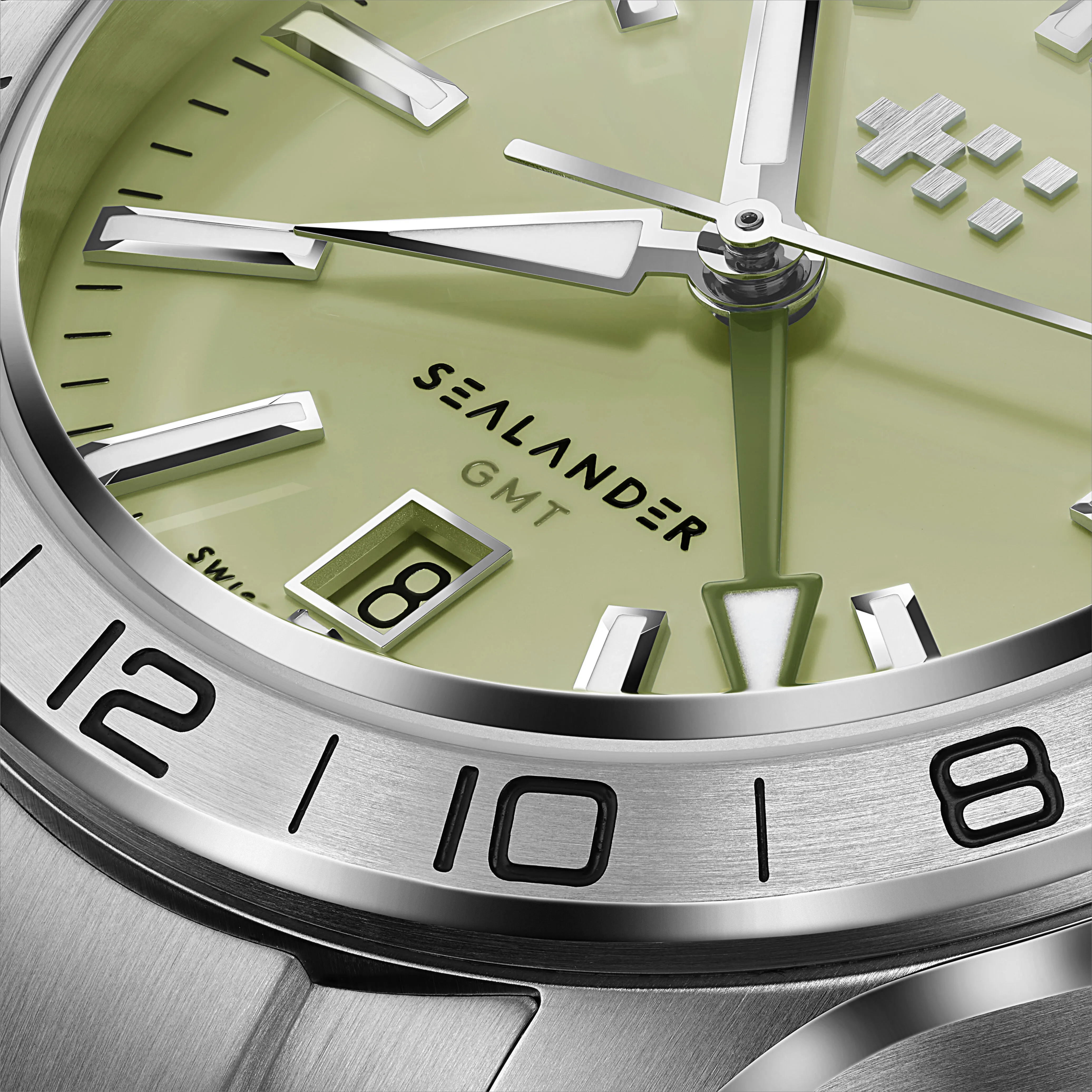 Christopher Ward C63 Sealander GMT Otomatik Pistachio C6339AGM4S00V0B1 detay görseli 3