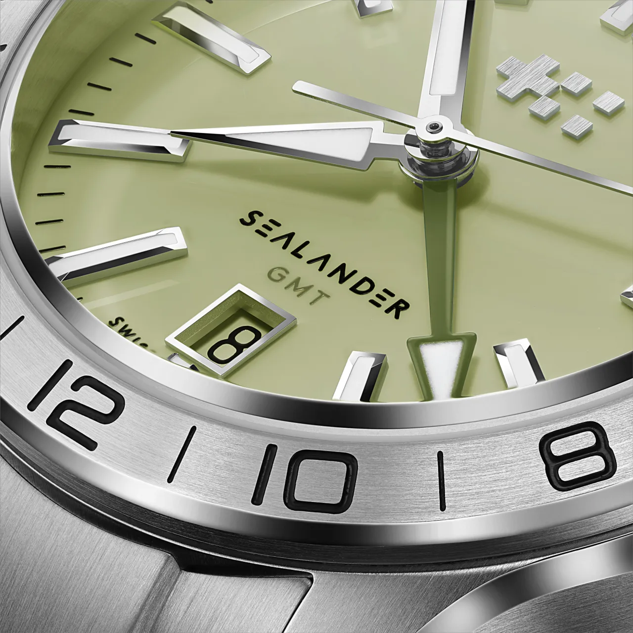 Christopher Ward C63 Sealander GMT Otomatik Pistachio C6339AGM4S00V0RW detay görseli 3